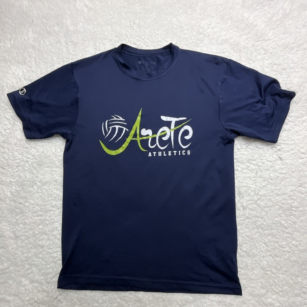 Holloway Arete Athletics Boys Navy Graphic Print T-Shirt Size L